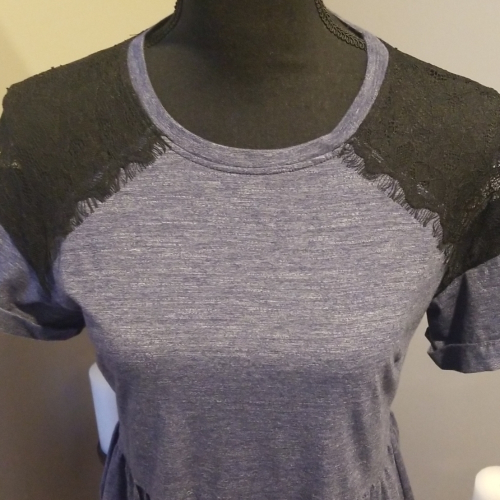 NWOT Topshop dress with lace shoulders size 8 - Picture 2 of 6